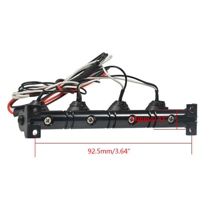 MIBIDAO 2/4LED RC Car Roof Light Round Lamp Spotlight For 1/10 Axial SCX10 II 90046 TRX4 Tamiya CC01 D90 D110