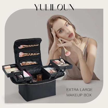 Makeup Case Portable Travel Cosmetics Make Up Storage Organizer Box Oxford clothJewelry Nail Beauty Vanity Suitcase for Women