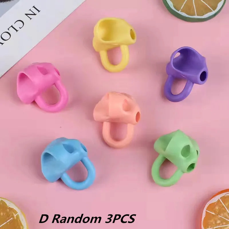 1/3pcs Children Writing Pencil Pan Holder Kids Learning Practise Silicone Pen Aid Grip Posture Correction Device for Students