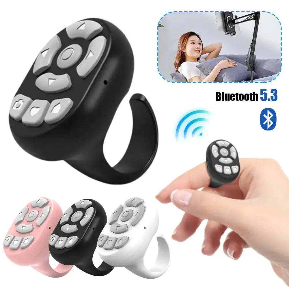Multi-function Bluetooth Ring Remote Control Portable Fingertip Selfie Video Controller Automatic Page Turner Browsing For Phone