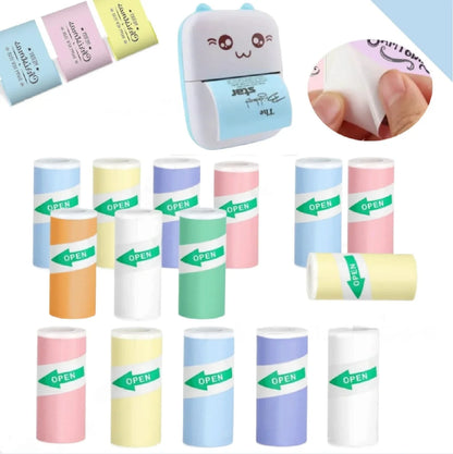 Mini Printer Color Sticker Thermal Paper Label Paper Sticker Photo Papers For PeriPage PAPERANG Poooli 57mm width Photo Printer
