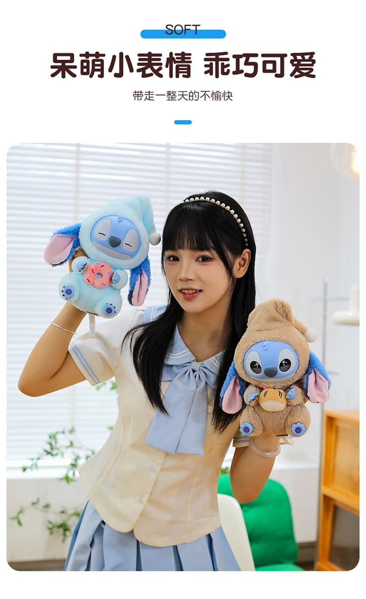 New Stitch Eat Some Thing Before Sleep Series Vinyl Blind Box Bag plush Pendant Cute Doll Mystery Box Toy Adult Birthday Gift
