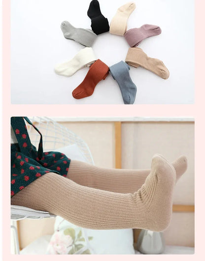Girls Winter Tights - Thick Warm Cotton Pantyhose for Toddlers & Kids 0-6 Years