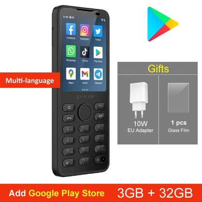 Qin F21 Pro Smart Touch Screen Phone Wifi 2.8 Inch 3GB 32GB Bluetooth 5.0 Duoqin Global Version 2120mAh Android Play Store Phone