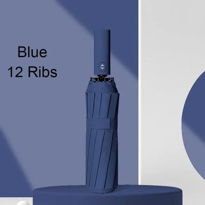 DIXSG 24 Bone Fully Automatic Double Bone Folding Umbrella For Sun UV Protection Rain Resistance And Strong Wind Resistance