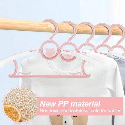 Non-slip Baby Clothes Hanger Adjustable Storage Hangers Plastic Multi-Functional Clothes Hanger, Clothing Store，Family