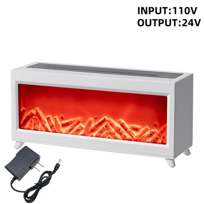 New Simulation Fireplace Flame air Humidifier Remote Control Colorful Night Light Desktop Home  Essential Oil Aroma Diffuser