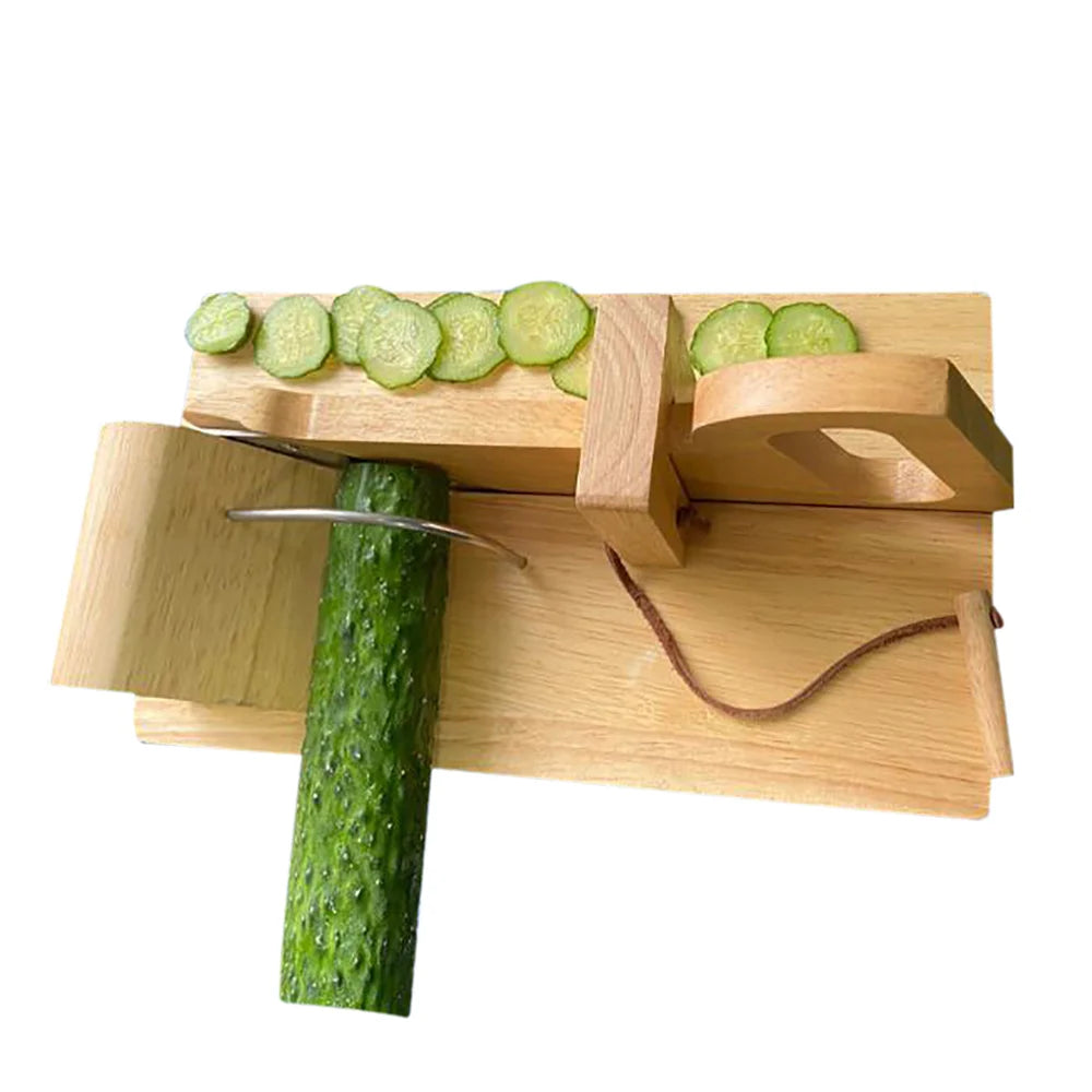 Sturdy Wood Sausage Cutting Machine With Stainless Steel Blade Sausage Slicer