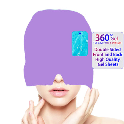 Gel Hot Cold Therapy Headache Migraine Relief Cap For Chemo,Sinus,Neck Wearable Therapy Wrap Stress Pressure Pain Relief Massage