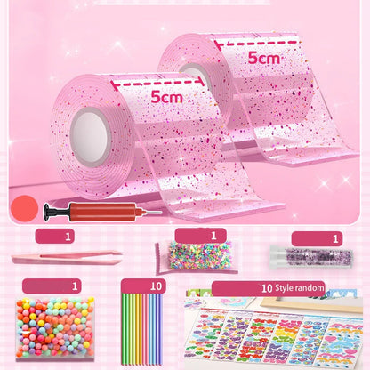 PET Nano Glue DIY Blow Bubble Nano Tape Nano Glue Double Sided Tape Nano Tape Sticky Ball Tape DIY Crafts Tape Toys Kids