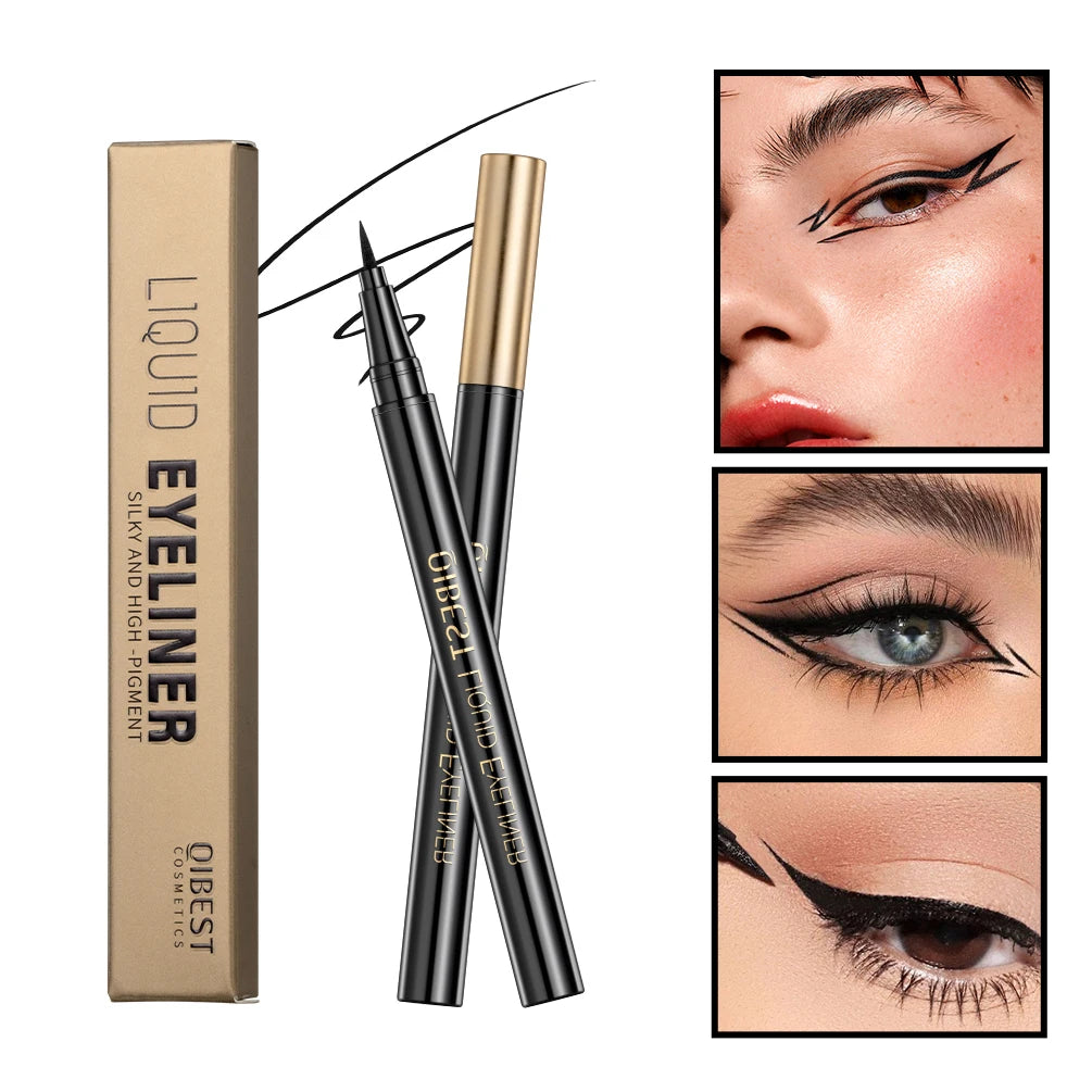 Long Lasting Black Liquid Eyeliner Waterproof Eye Liner Pencil Quick Drying Not Bloom Natural Eyeliner Liquid Pen Cosmetic Tools