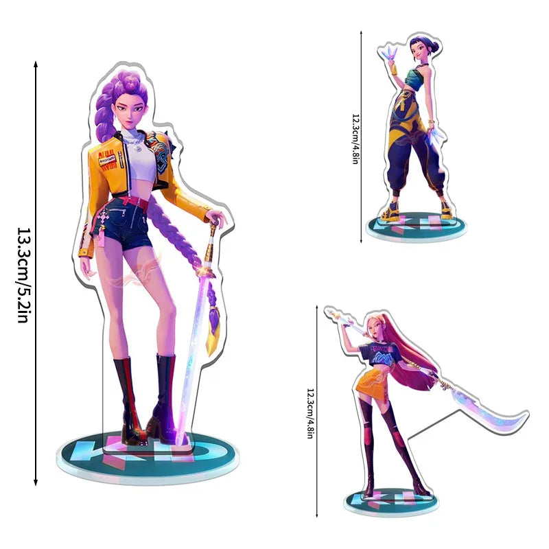 Kpop Demon Party Favors Kpop Keychains Heart Necklace Keychain Gift Kids Birthday Decoration Kpop Keychain for Bags