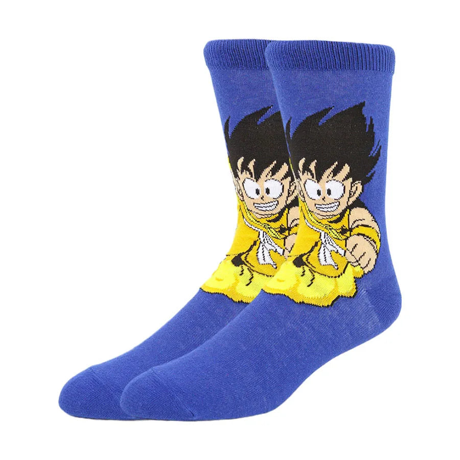 Dragon Ball Anime Socks - 5 Pairs Unisex Crew Socks for Men & Women
