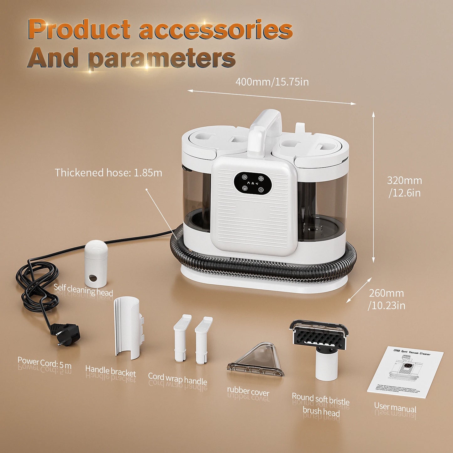 OMESER C988 Spot Cleaner 13kpa 1650w Vacuum Steam Cleaner Spray Suction Integrated Handheld Cleaning Carpet Cleaner Machine