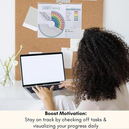 Habit Tracker Calendar Motivational Habit Tracking Journal Inspirational Goal Planner with Weekly Undated 12 Month Journal