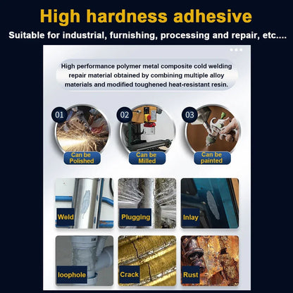 10/6/4/2Pcs Metal Repair Adhesive High Strength Bonding Sealant Weld Seam Metal Adhesive Heat Resistance Strong Casting AB Glue