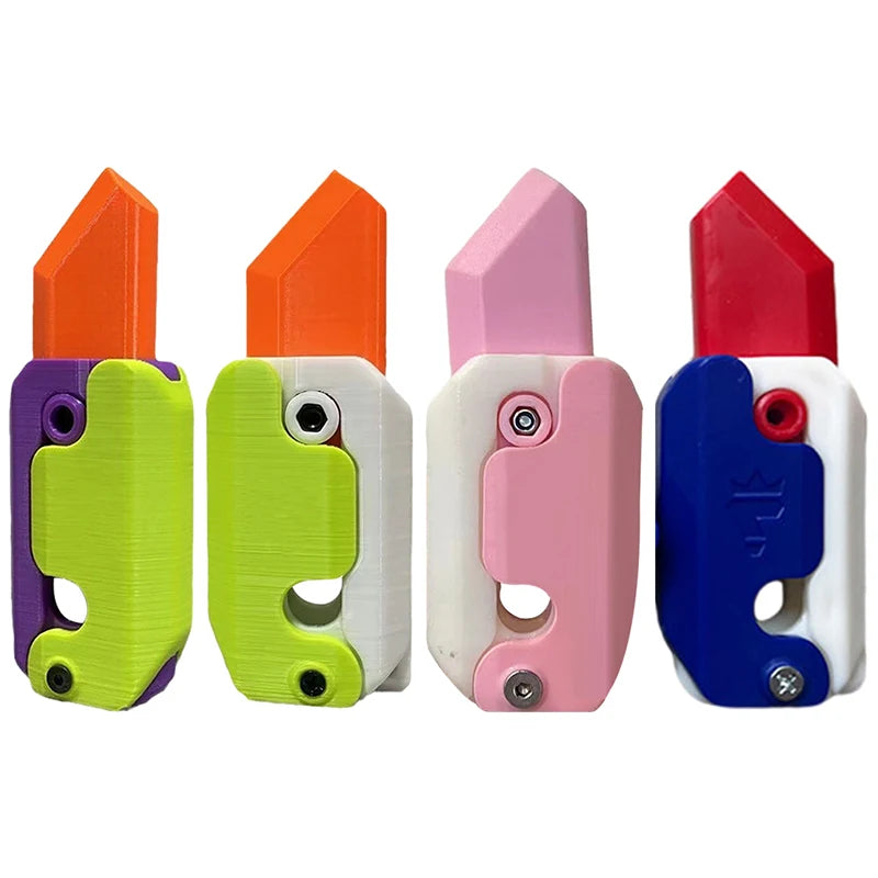 Gravity Folding Claw Knife Radish Knife 3d Printing Gravity Knife Small Radish Knife Push Card Decompression Fidget  Mini Toy