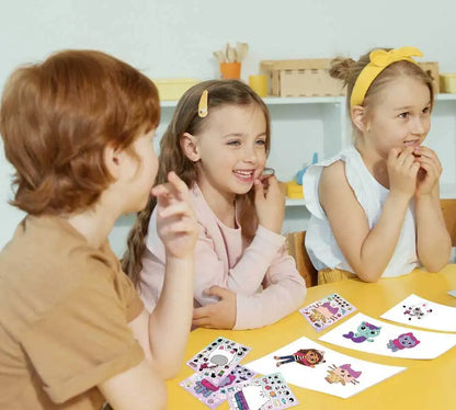 12Sheets Gabby's Dollhouse Make A Face Puzzle Stickers Kids Make Your Own DIY Game Children Cartoon Jigsaw Education Toys Gift