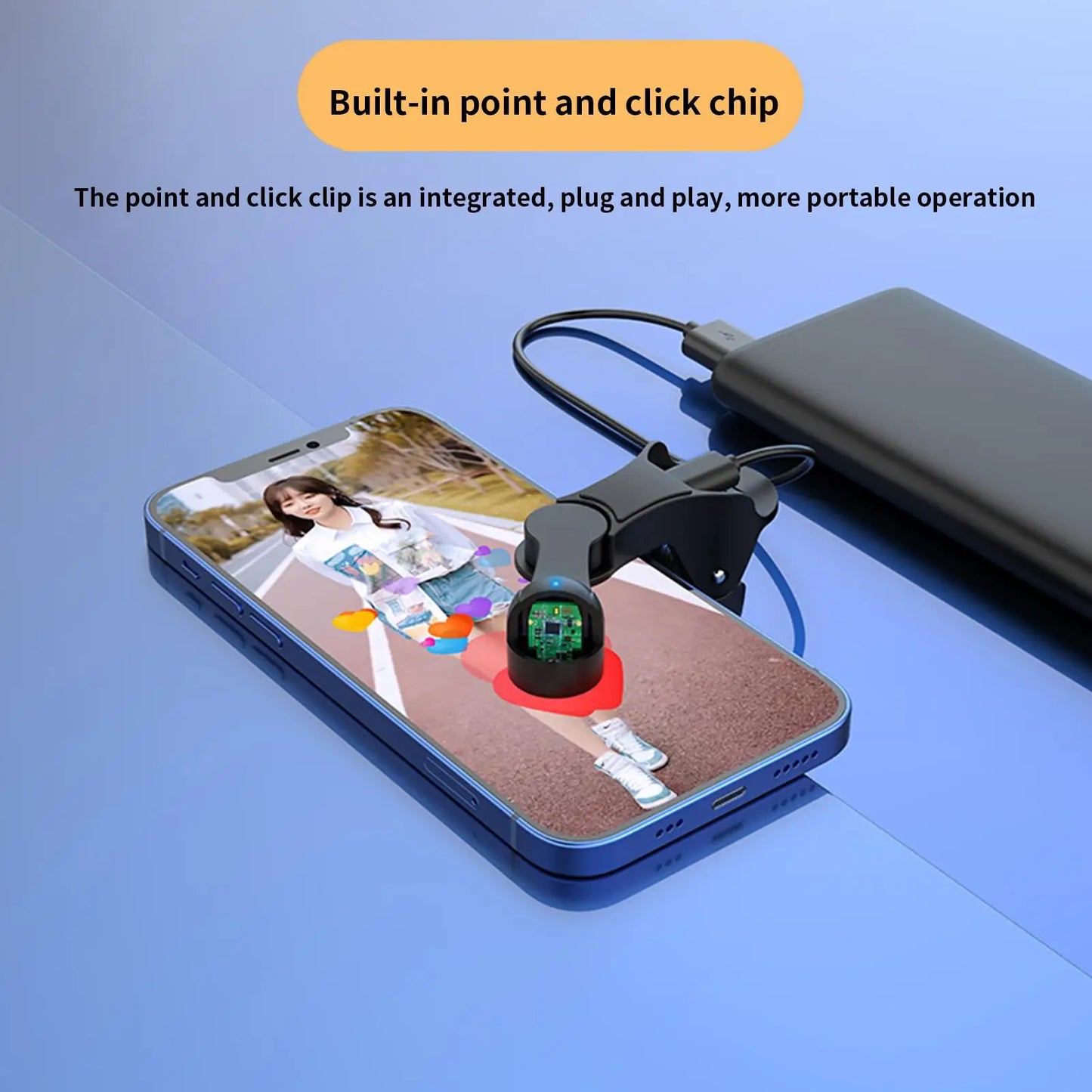 Digital Auto Screen Clicker USB Game Screen Touch Tapper 108 Gears Finger Clicking Simulator for Smart Phone Apps Video Live