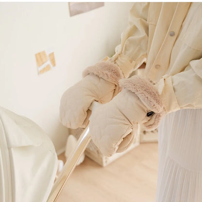 Premium Waterproof Stroller Gloves - Winter Warm Hand Muff Mittens for Pram & Pushchair (2 Pack)