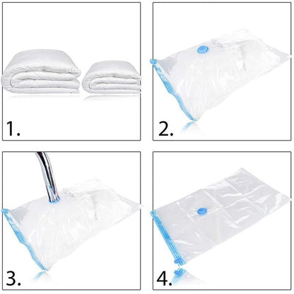 Vacuum Storage Bags With Valve Folding Compressed Space Saving Clothes Storage Big Size For Towel Cloth Blanket