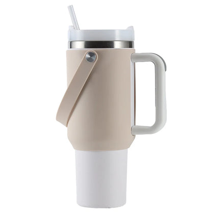 Cup Protective Sleeve Water Bottle Carrier Bag with Portable Handle Reusable Water Bottle Boot Silicone for Stanley Cup 40oz