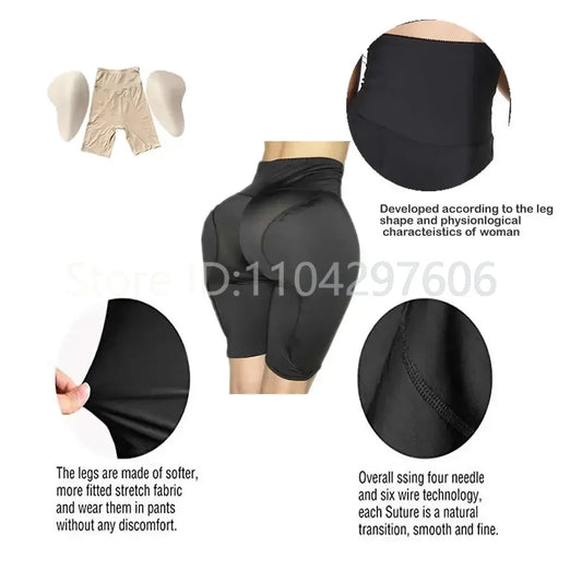Sponge Padded Women Butt Hip Up Padded Enhancer Crossdresser Shorts High Waist Trainer Shaper Hip Pads Enhancer Booty Lifter
