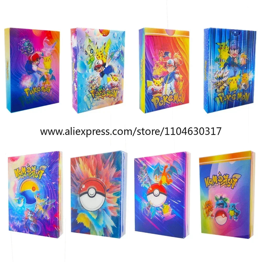 27pcs/50pcs Pokemon 3D Conversion Card English Version Vmax Charizard Pikachu Pikachu Rare Collection Trainer Colorful Card Box