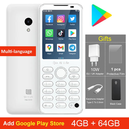 New Qin F21 Pro Smart Touch Screen Phone Wifi +2.8 Inch 3GB + 32GB / 4GB 64GB Bluetooth 5.0 480*640 Global Verison Phone