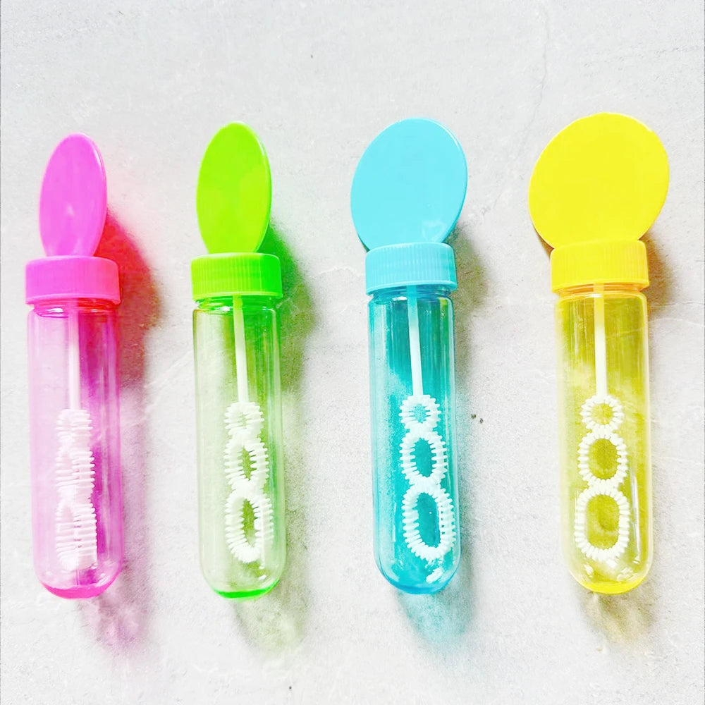 6/12/18Pcs 4.3x14cm Soap-free Liquid Bubble Tube Birthday Celebration Wedding Party Halloween Christmas Carnival Gift Decoration