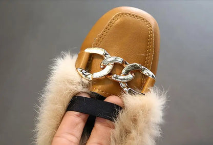 Kids Winter Slippers - Luxury Fur Lined Non-Slip Indoor Boots for Boys & Girls