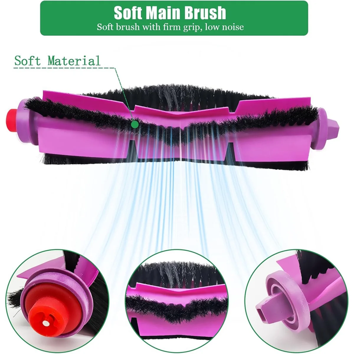 For Eureka J12Ultra / J12 Ultra, for Midea V12 Vacuum Cleaner Main Side Brush Filter Mop Bags Replacement Parts