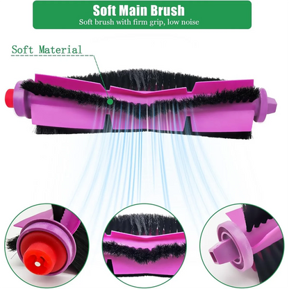 For Eureka J12Ultra / J12 Ultra, for Midea V12 Vacuum Cleaner Main Side Brush Filter Mop Bags Replacement Parts