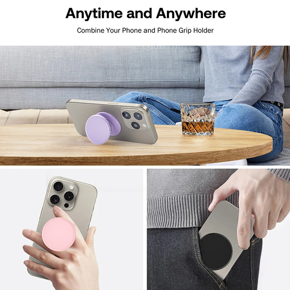 Grippopso Adhesive Phone Socket Holder Finger Grip Bracket Support Telephone for IPhone 15 Pro Max 14 13 Samsung Socket Stand