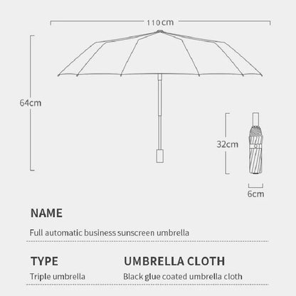 DIXSG 24 Bone Fully Automatic Double Bone Folding Umbrella For Sun UV Protection Rain Resistance And Strong Wind Resistance