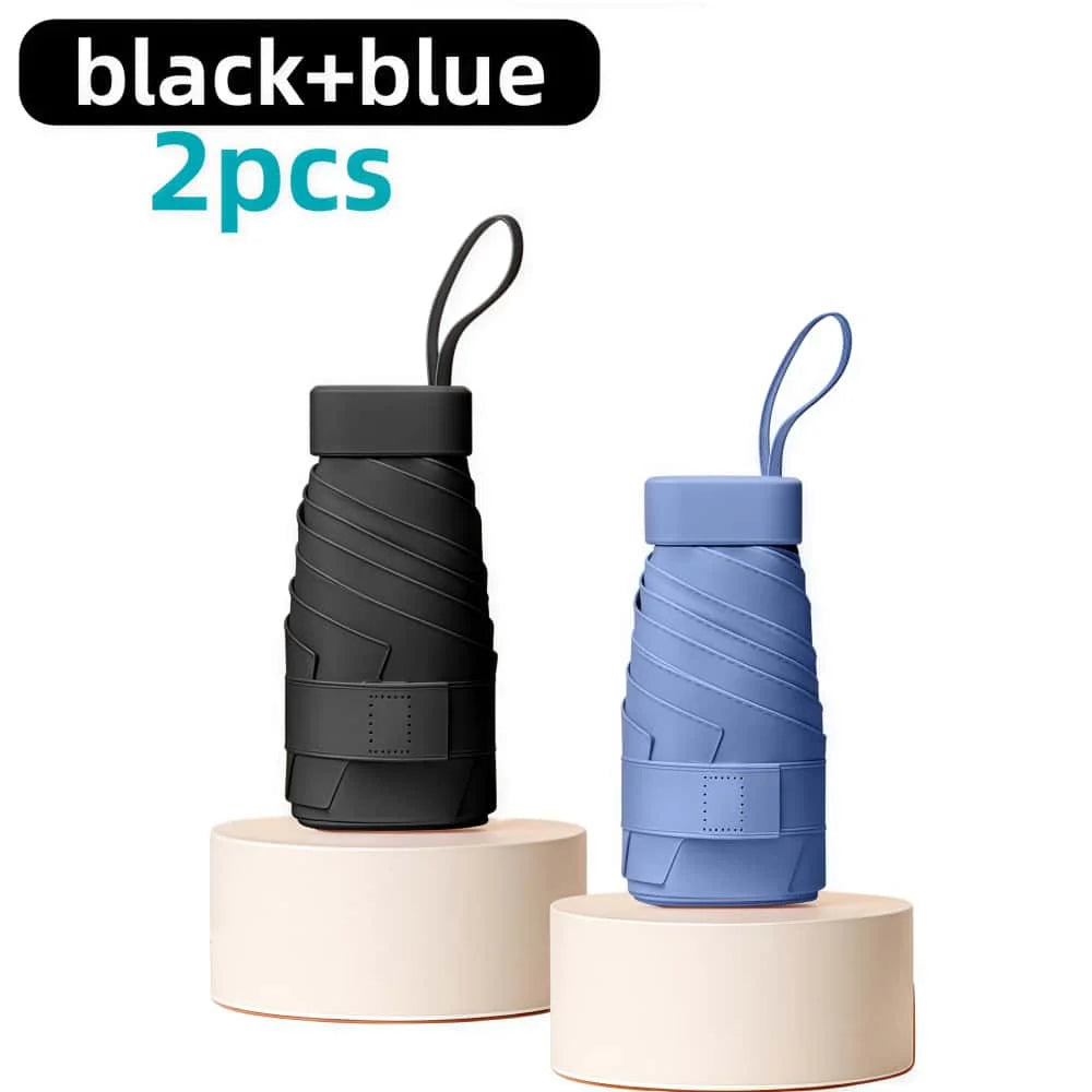 Mini UV Umbrella - Lightweight Folding Parasol Sunny Umbrella ,Reinforced Frame Portable Kids/Ladies' Sunshade Umbrella