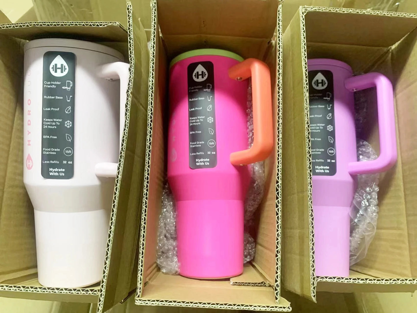 HydroJug Thermobecher 32 oz/40 oz mit Strohhalmdeckel, Edelstahl, vakuumisoliert, doppelwandig, für unterwegs