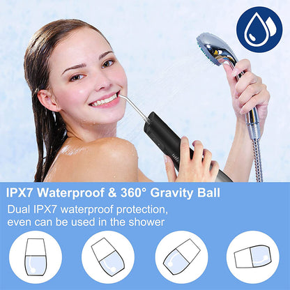 Mouth Washing MachineFloss,Oral Irrigator Portable Water Flosser Rechargeable 5 Modes 400ML Dental Water Jet for Cleaning Teeth