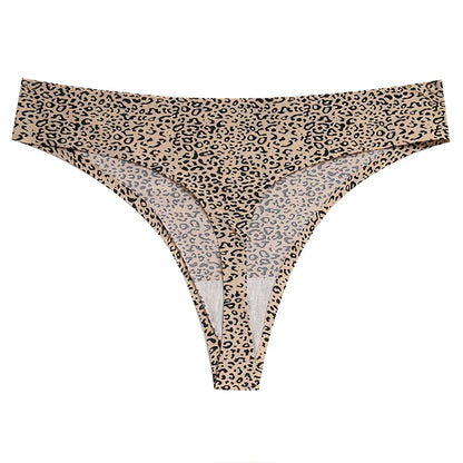 Giczi 3PCS/Set Women's Panties Fashion Leopard Thongs Woman Seamless Underwear Sexy Lingerie Breathable Cozy G-String Hot T-Back