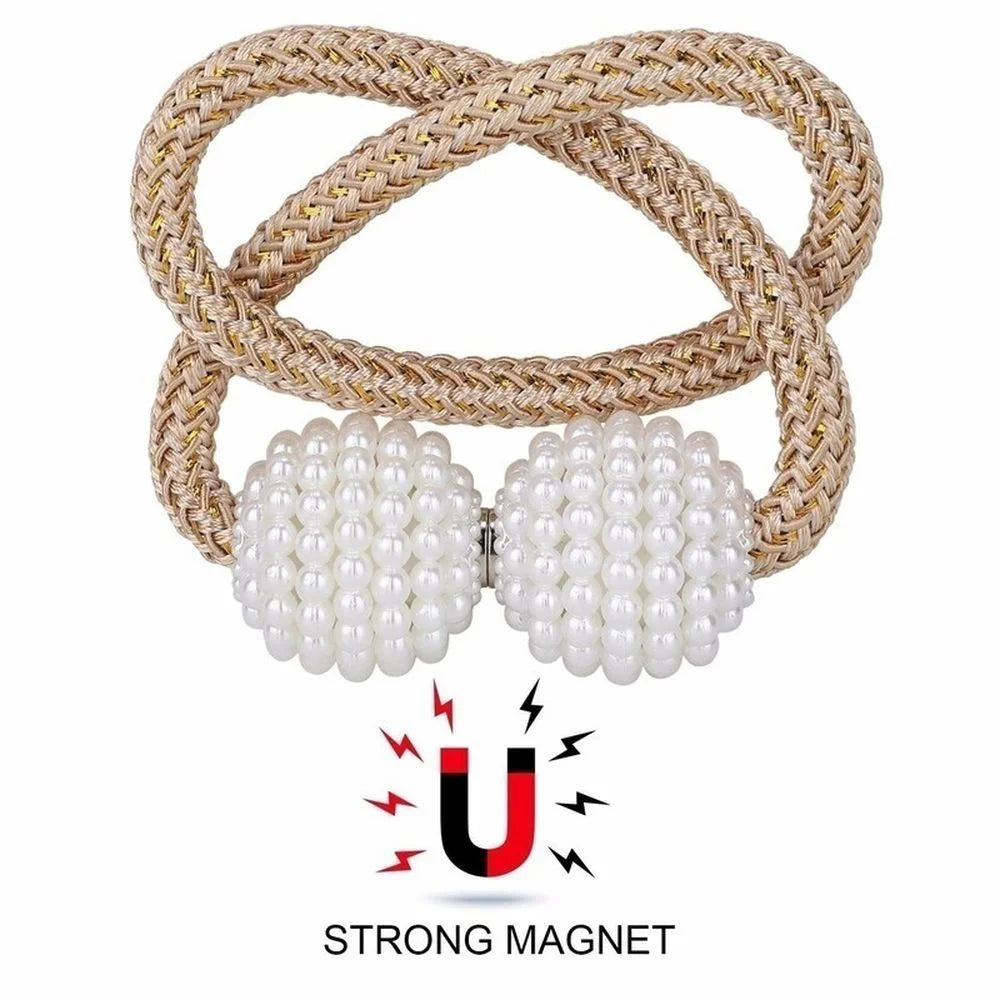 1/2PCS Pearl Magnetic Curtain Clip Curtain Holders Tie Back Buckle Clips Hanging Ball Buckle Tie Back Curtain Decor Accessories