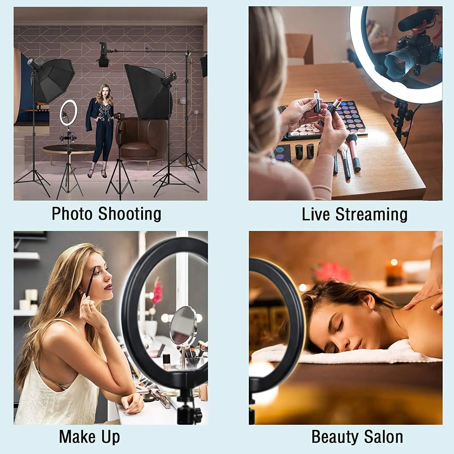 33cm Selfie Ring Light 12 in LED Tripod Phone Stand Holder Photography RingLight Circle Fill Light Led Color Lamp Trepied Makeup