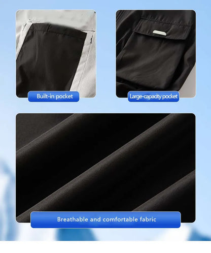 Summer Cooling Fan Workwear, Unisex Short Sleeve, Outdoor Sun Protection & Cooling Vest with Built-in Fans