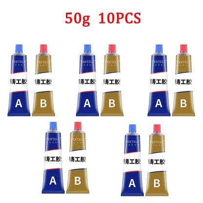10/6/4/2Pcs Metal Repair Adhesive High Strength Bonding Sealant Weld Seam Metal Adhesive Heat Resistance Strong Casting AB Glue