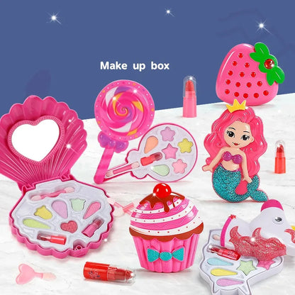 Girls Make Up Set Toys Beauty Makeup Tools Children Pretend Play Toys Safe Non Toxic Dressing Cosmetic Nail Polish Toys Gifts