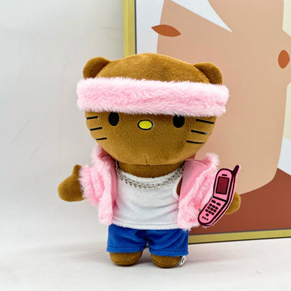 New Hello Kitty Ken Carson Rapper Trippie Taylors Plush Toy Doll with Clothes Stuffed Soft Plush Toys Fans Collect Gifts