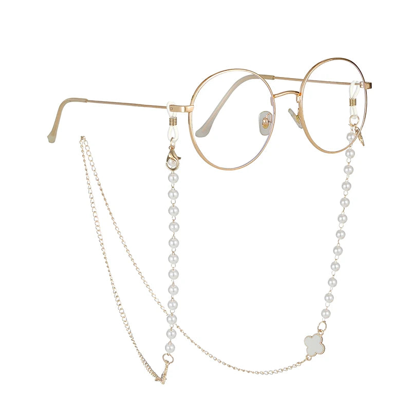 Sunglasses Masking Chains For Women Acrylic Pearl Crystal Eyeglasses Chains Lanyard Glass New Fashion Jewelry Wholesale