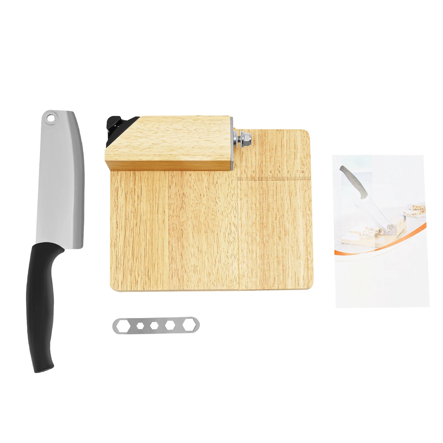 Manual Biltong Cutter & Beef Jerky Slicer Home Cutting Knife w/Oak Cutting Board Seat Guillotine