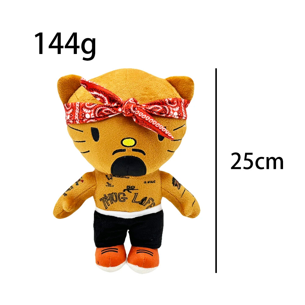 New Hello Kitty Ken Carson Rapper Trippie Taylors Plush Toy Doll with Clothes Stuffed Soft Plush Toys Fans Collect Gifts
