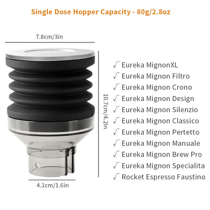 Coffee Beans Grinder Single Dose Hopper/Bellows Coffee Grinder Bean Bin Blowing Cleaning Tools For Eureka Mignon And Helios