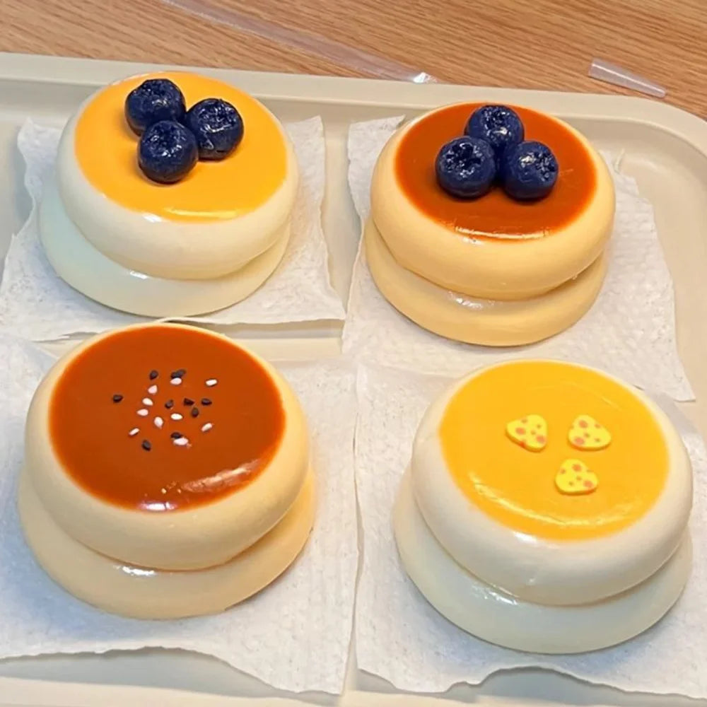 Taba Squishy Strawberry Blueberry Soufflé Stress Relief Toy Sensory Fidget Toys for Kids Adults Anxiety Relaxation, Squeeze Gift